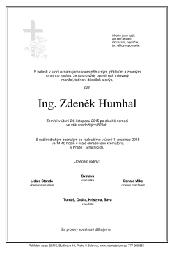 Ing. Zdeněk Humhal