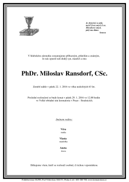 Parte PhDr. Miloslav Ransdorf, CSc