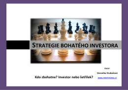 Strategie bohatého investora