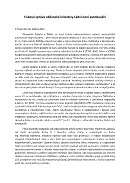 Tisková zpráva iniciativy 30. 4. 2015