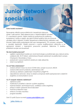 Junior Network specialista jobs.tieto.cz
