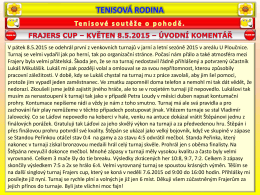 Frajers cup – 8.5.2015 – výsledky