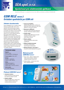 GSM RELÉ verze 2