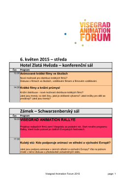 6. květen 2015 - Visegrad Animation Forum