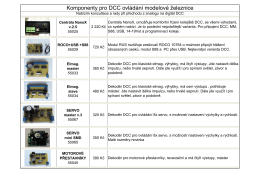 Komponenty pro DCC ovládání modelové železnice
