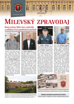 Rada města Milevska rozhodla o udělení čtyř