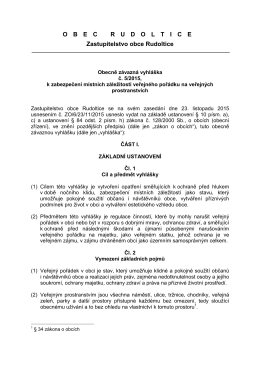 OZV č. 5/2015, k zabezpečení místních záležitostí