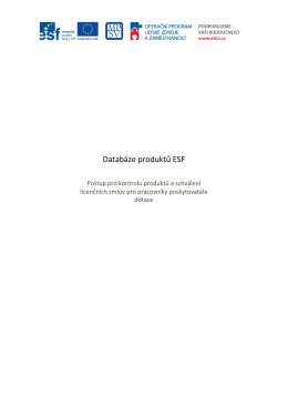 Databáze produktů ESF