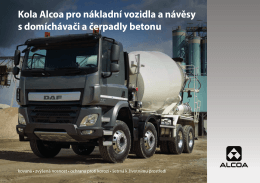 Kola Alcoa pro nákladní vozidla a návěsy s domíchávači a čerpadly
