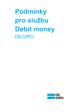 Podmínky pro službu Debit money