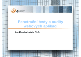 Penetrační testy a audity webových aplikací