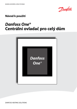 Danfoss One® Centrální ovladač pro celý dům