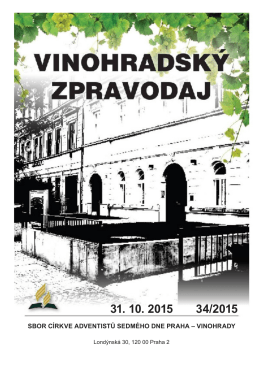 31.10.2015 - Stránky sboru CASD Praha