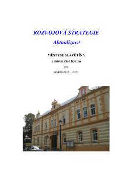 Příloha č. 4 - Rozvojová strategie městyse Slavětína