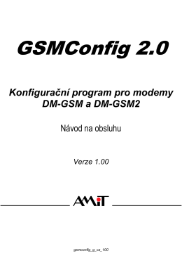 GSMConfig - Návod na obsluhu