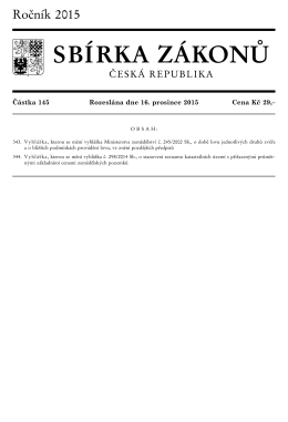 Vyhláška č. 344/2015 Sb.