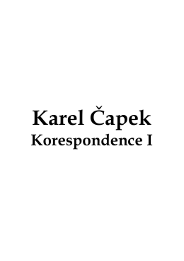Karel Čapek - Městská knihovna v Praze