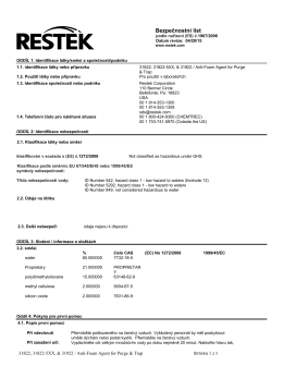 Bezpečnostní list - Restek Corporation