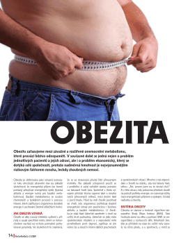 Obezita je důvod proč zhubnout. Článek publikovaný v časopisu