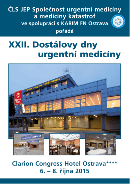 XXI. Dostálovy dny urgentní medicíny XXII