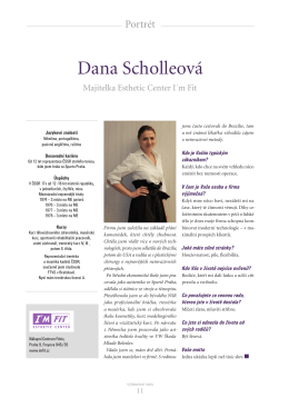 Portrét Dany Scholleové v časopisu Výjimečné ženy