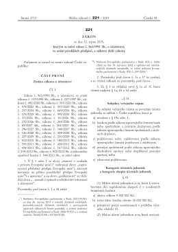 ZÁKON ze dne 12. srpna 2015, kterým se mění zákon č. 563/1991