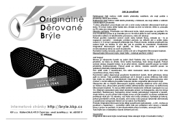 PDF Leták - Originálně Děrované Brýle