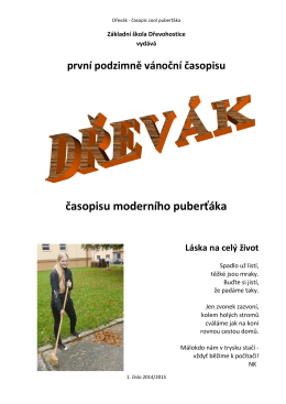 Časopis Dřevák, 1. číslo 2014/2015