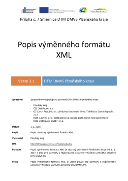 Popis výměnného formátu XML v3.1