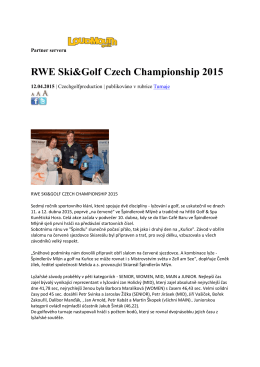RWE Ski&Golf Czech Championship 2015