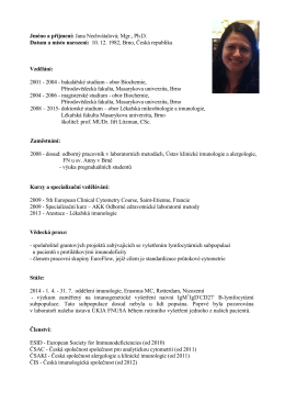 profil ČSAC - Česká společnost pro analytickou cytometrii