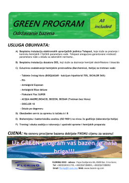Green program 2016 - Bazeni Crna Gora