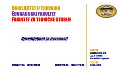 Prezentacija fakulteta - Univerzitet u Travniku