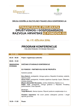 program konferencije - Razvojna agencija Šibensko