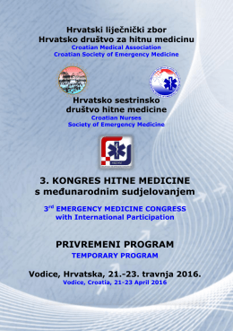 Privremeni program 3. Kongres hitne medicine