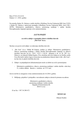javni poziv - Vlada Hercegbosanske županije