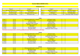 Raspored i satnica utakmica U12