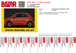 Fiat 500 1,2 69 Lounge