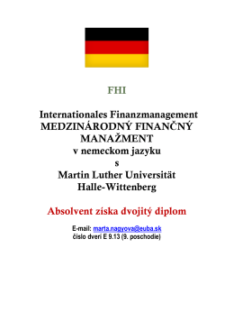 Internacionales Finanzmanagement v nemeckom jazyku