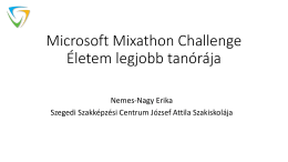 Microsoft Mixathon Challange Életem legjobb tanórája