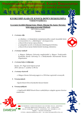 kyokushin karate knock-down diákolimpia