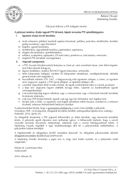 ITT - PTE Alumni - Pécsi Tudományegyetem