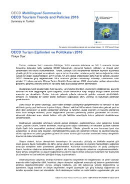 OECD Multilingual Summaries OECD Tourism Trends and Policies