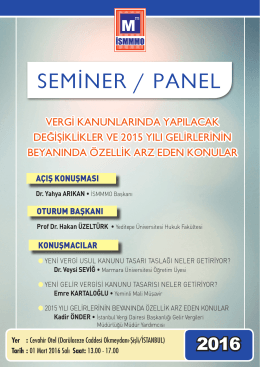 seminer / panel - Yeditepe Üniversitesi Hukuk Fakültesi