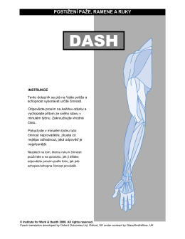 postižení paže, ramene a ruky - DASH
