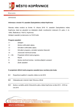 Program zasedání (pdf 47 kB)