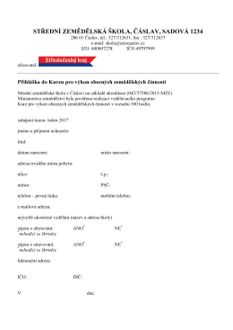 formulář přihlášky – formát PDF