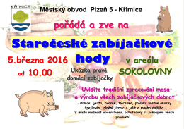 pořádá a zve na - Městský obvod Plzeň 5