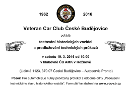 ZDE - Veteran Car Club České Budějovice