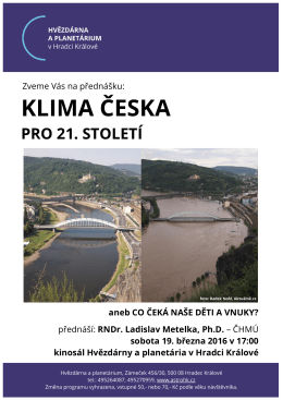 Klima Česka pro 21. století - Hvězdárna a planetárium Hradec Králové